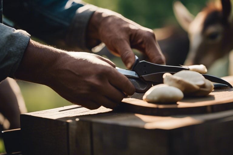 hoof trimming in goats