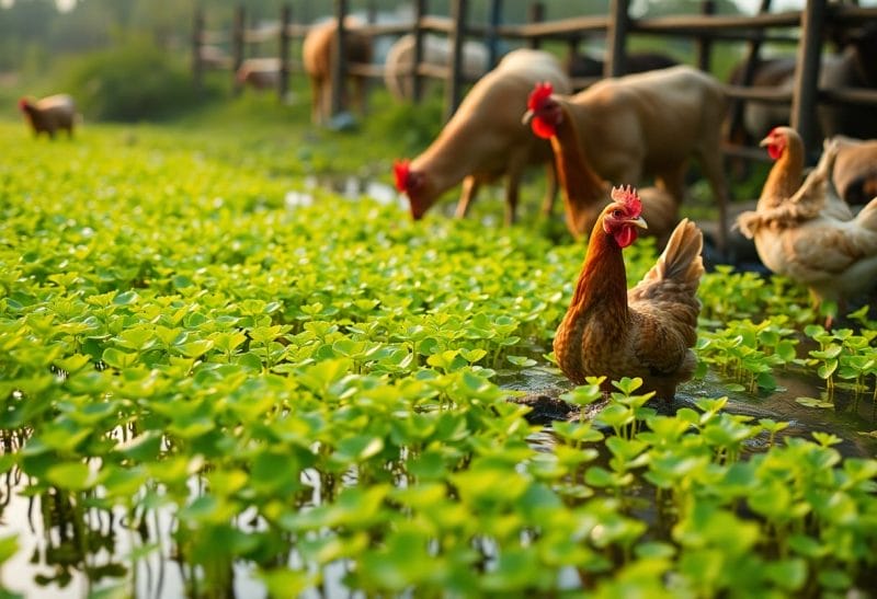 how to use azolla as feed pow